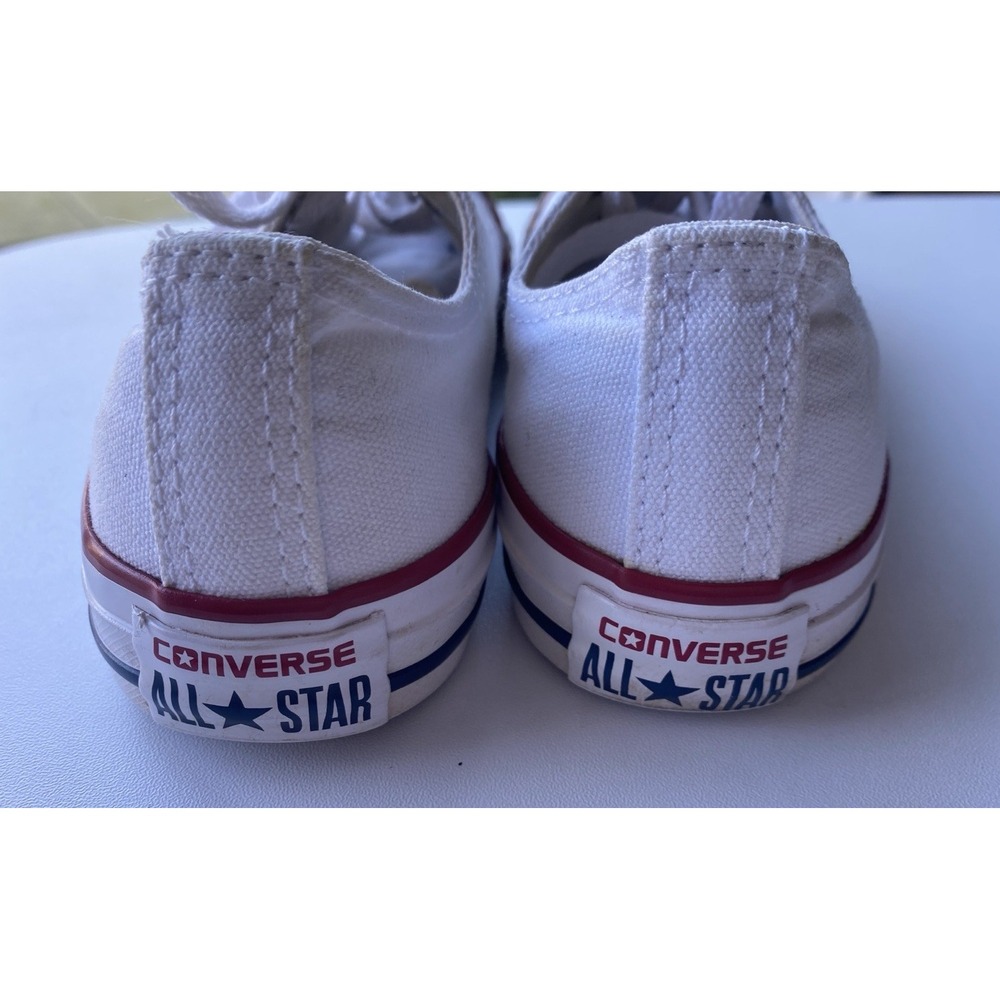 Converse All Star White Canvas Low Top Sneaker US Youth 2 - Picture 5 of 7